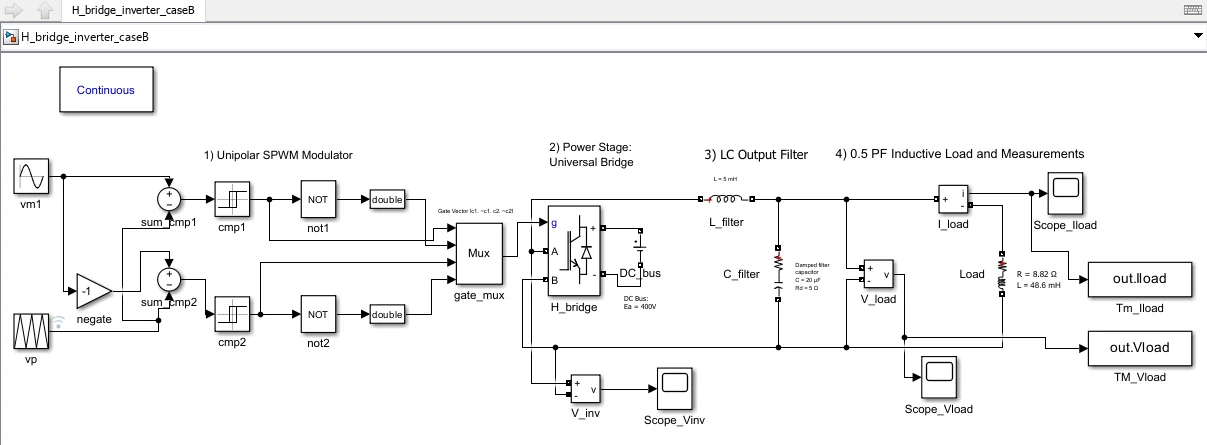 Simulink model with the damped filter capacitor branch