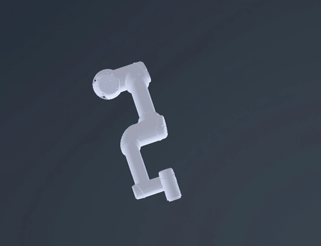 UR5e assembly at a task pose in Autodesk Inventor